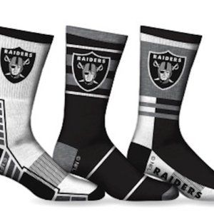 Las Vegas Raiders Socks 3PK Crew Length Oakland Raiders
